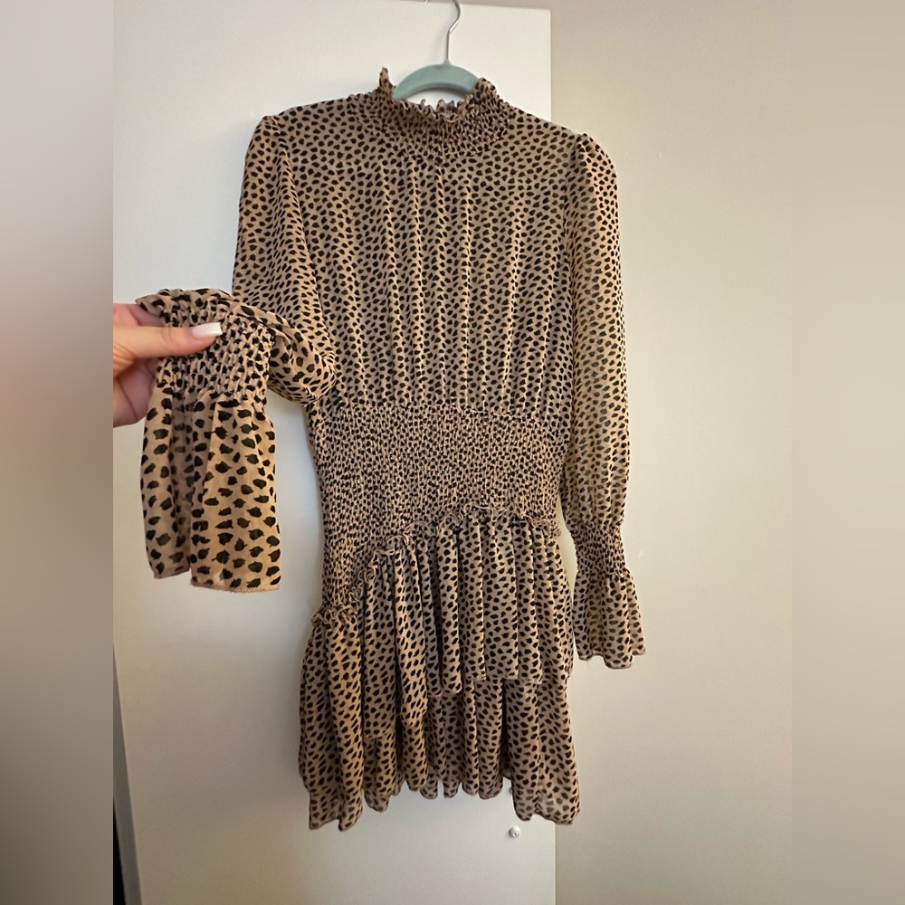 Cheetah print, flowy spring dress!